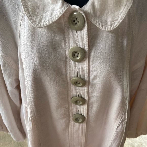 Women's Cream Button-Up Jacket - Picture 4 of 9